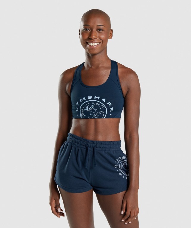 Gymshark Sports Bh - Legacy Graphic Sports Bra Dame Marineblå